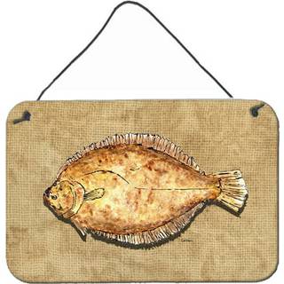 """" Caroline's Treasures Flounder Aluminium Metal Wall eller Door Hanging Prints 8 X 12 """" """" """"