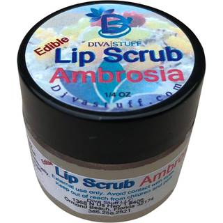 Diva Stuff Ultra Hydrating Lip Scrub til bløde læber Blid eksfoliering Fugtighedscreme & balsam Ambrosia med kokosnød - Oz (lavet i USA)