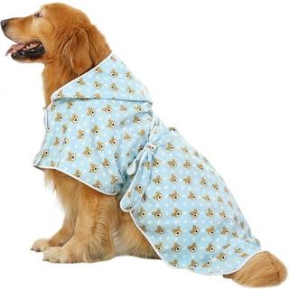 HDE Hundebadekbe Superabsorberende hurtigtrrende hndklde med htte til alle hunderacer Strrelser S-XXL - Bamse - L