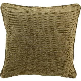 Br?ndende n?le med ledning Firkantet Jacquard Chenille pudepude 18"""" Gingham Brown