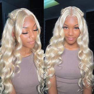 Fayniss 20inch 613 Blonde Wig Human Hair 180% Density 13x6 Body Wave Lace Front Wigs Human Hair Glueleless Wigs Human Hair Pre plukket med babyhå