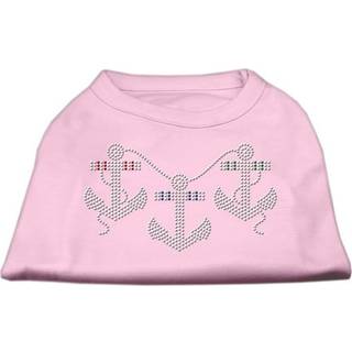 Rhinestone ankare skjortor ljusrosa xs