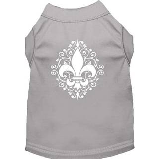 Henna Fleur de lis skärmtryck skjorta grå xxxl