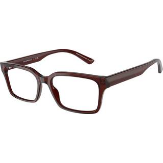 Emporio Armani EA3244F Asian Fit 6174 55 Briller Mænd Brun - Transparent Brown - 55mm