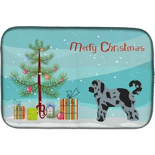"""" Caroline's Treasures CK3801DDM Aussiedoodle #2 Christmas Tree Dish-Drying-Mats 14 X 21 Multicolor """"