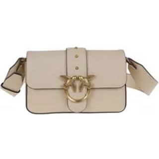 Pinko Love One Mini Slouchy Skuldertaske beige