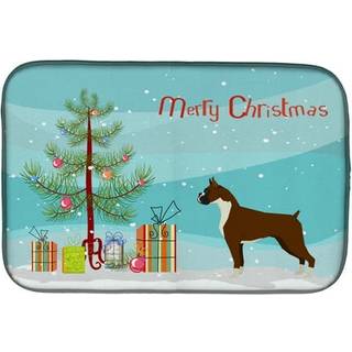 """" Caroline's Treasures CK3526DDM Boxer Christmas Tree Dish-Drying-Mats 14 X 21 Multicolor """"