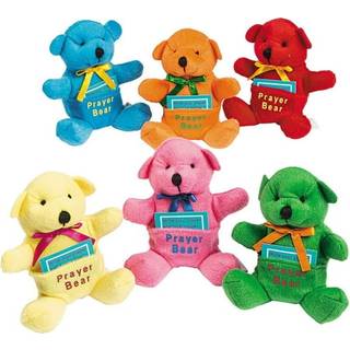 Fun Express Plush Prayer Fyldte Animal Teddy Bears - Sæt med 12 - Religiøse legetøj og Stocking Stuffers