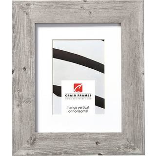 Craig rammer amerikansk stald 8 x 12 tommer faux barnwood -billedramme matet for at vise en 5 x 7 tommer foto lysegrå