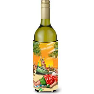 """"Carolines Treasures Beach Christmas Julemanden Napping Vinflaske Koozie Hugger 750ml Multicolor""""
