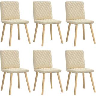 Spisebordsstole Stof - 6 / Creme