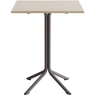 Bord Atlas 1133 700x700x900mm, Hvidpigmenteret eg med gråt understel