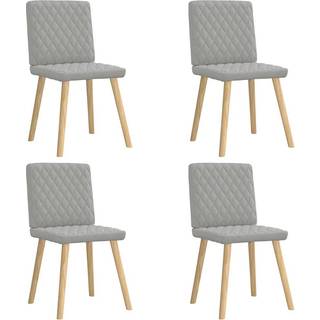 Spisebordsstole Stof - 4 / Skygrå