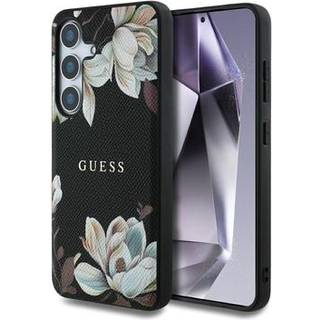Guess Grained Flower MagSafe cover Samsung Galaxy S25 - Sort