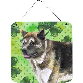 """" Caroline's Treasures American Akita Metal Print 6H X 6W St Patrick's Day """"