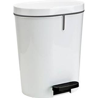 Papirkurv med pedal Denox Hvid Rektangulær 25 L