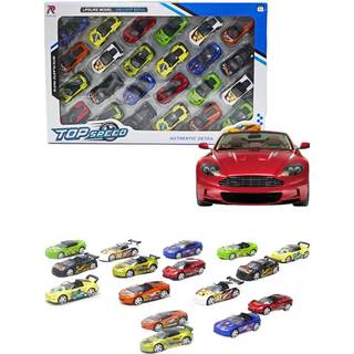 Die-cast legebiler med autentiske detaljer - 24 biler