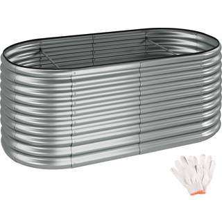 Højbed Flormma, 1257 L, galvaniseret, 200x100x80cm - sølv