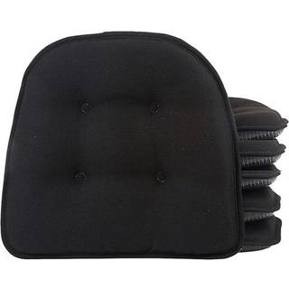 Klear Vu Omega Non-Slips Universal Stol Puder til spisestue Køkken og kontor Brug U-formet skidbeskyttet sædepude 15x16 inches 6 Pack Solid Midni