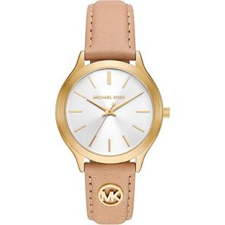 Michael Kors Slim Runway i guldfarvet med læderrem