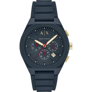 Armani Exchange AX4168 Rafael Chronograph Blue Silicone Strap Watch - W65486
