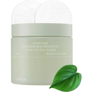 Celimax ji.woo.gae hjerteblad BHA -skr?lningspude med hjertebladet ekstrakt eksfolierende toner puder Ansigtsskr?ler Hydrering til urolige hud og