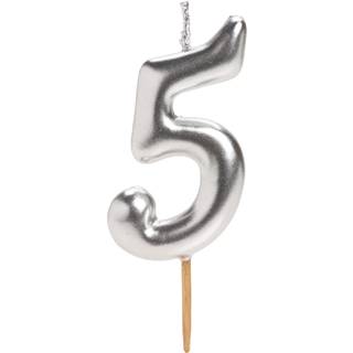 Dekora – Fødselsdagslys Nr. 5, Sølv