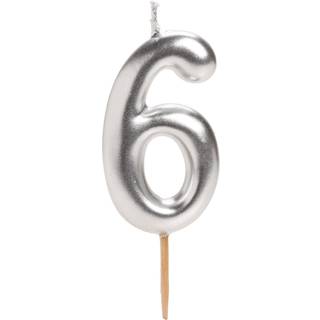 Dekora – Fødselsdagslys Nr. 6, Sølv