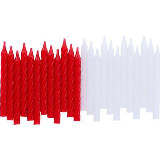 Salling kagelys 24-pak - rød/hvid (På lager i butik)