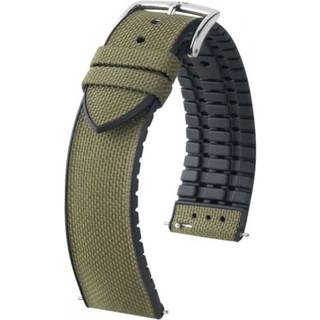 HIRSCH Arne Sailcloth Effect Performance Watch Strap Olive