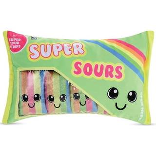 Iscream leg med din mad! Super Sours Strawberry Duftende fleece legepude s?t med broderede accenter