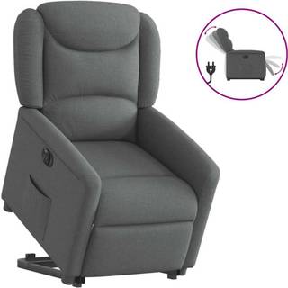 Eldrevet Lænestol Med Løftefunktion Stof Mørkegrå - Nej / Eldrevet tilbagelæningsfunktion