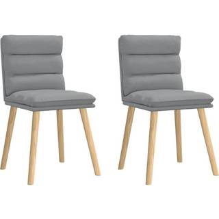 spisebordsstole 2 stk. stof lysegrå