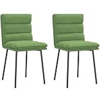 spisebordsstole 2 stk. fløjl lysegrøn