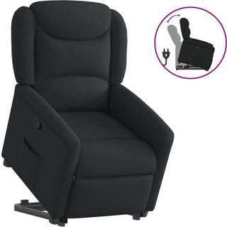 Eldrevet Lænestol Med Løftefunktion Stof Sort - Nej / Manuel tilbagelæningsfunktion