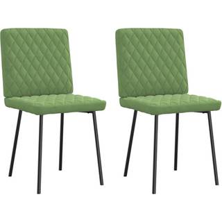 Spisebordsstole Fløjl - 2 / Lysegrøn