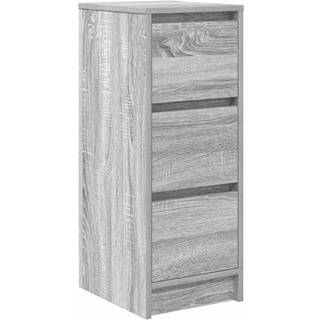 skænk 29,5x34x76 cm konstrueret træ grå sonoma-eg