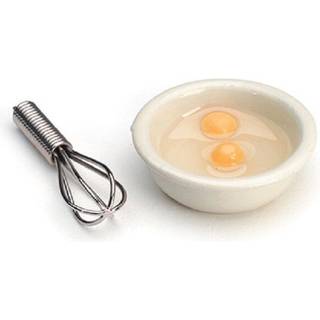 Darice Miniature Eggs in Bowl med whisk multicolor
