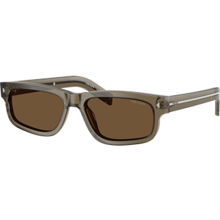 Prada Mand PR B11S 18T70F Solbriller Acetat Brun Brun Firkantet Normal