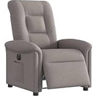 eldrevet lænestol stof gråbrun