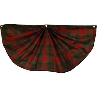 Grøn og rød plaid bunting 48 """" x24 """" plisseret banner med Grommets Briarwood Lane