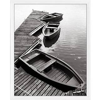 Giverny 11x14 Billedrammer hvide fotorammer til vægmontering Enkelt design Glank finish ramme perfekt til boligdekorationskontorhotel og forskell