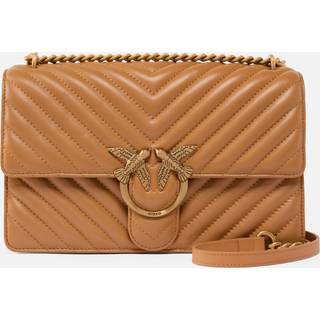 Pinko Love One Classic Skuldertaske lysebrunt