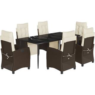 Spisebordssæt til Haven - 200 cm bordlængde / Skarpt ben / 6