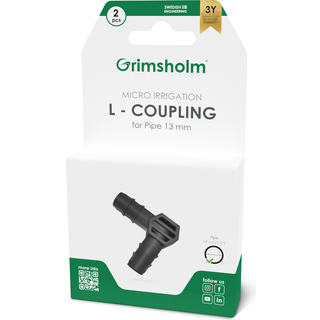 Grimsholm L-Coupling 13 mm (1/2"), 2 pcs -