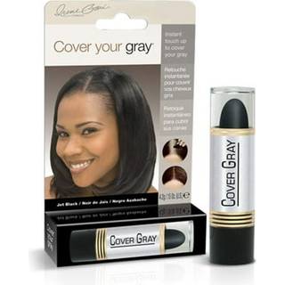 Dæk din grå hårfarve touch-up pind-jet sort (6-pack)