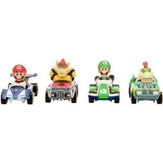 Hot Wheels Mario Kart Toy Vehicle 4-Pack Collectible Set of 4 Fan Favorite Characters IncluD 1 Exclusive Model
