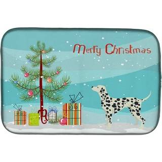 """" Caroline's Treasures CK3534DDM Dalmatian Christmas Tree Dish-Drying-Mats 14 X 21 Multicolor """"