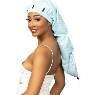 Esha Girl - Shower Cap for Extra Long Hair Braids Locs Twists - Vandtæt - Snug Fit garanterer ingen lækager - let knap op