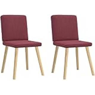 spisebordsstole 2 stk. stof vinrød